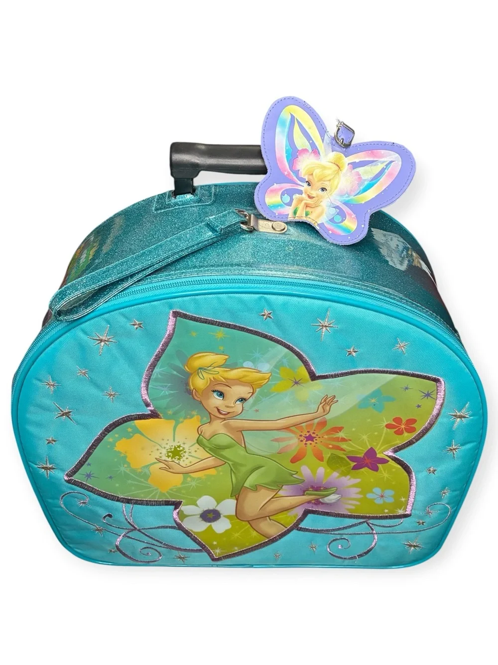 Disney Store Tinker Bell Rolling Luggage Bag Suitcase Carry on Extending Handle